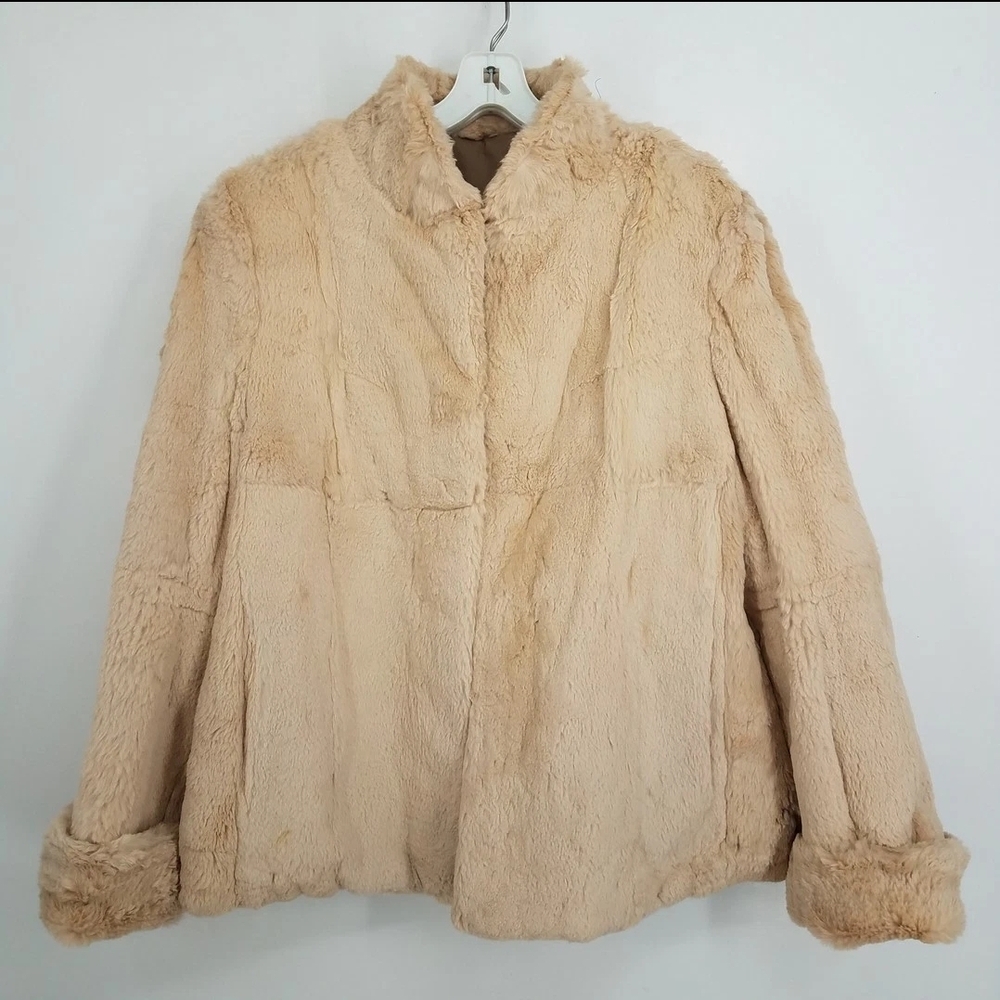 Women's Tan Faux Fur Jacket